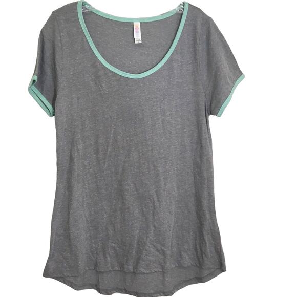 NWT LuLaRoe Classic T Shirt Top Color Block Flowy Scoop-Neck Short Sleeve Small - Picture 1 of 11